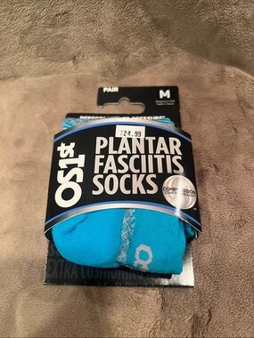 Men’s Plantar Fasciitis Compression Socks - Turquoise, M